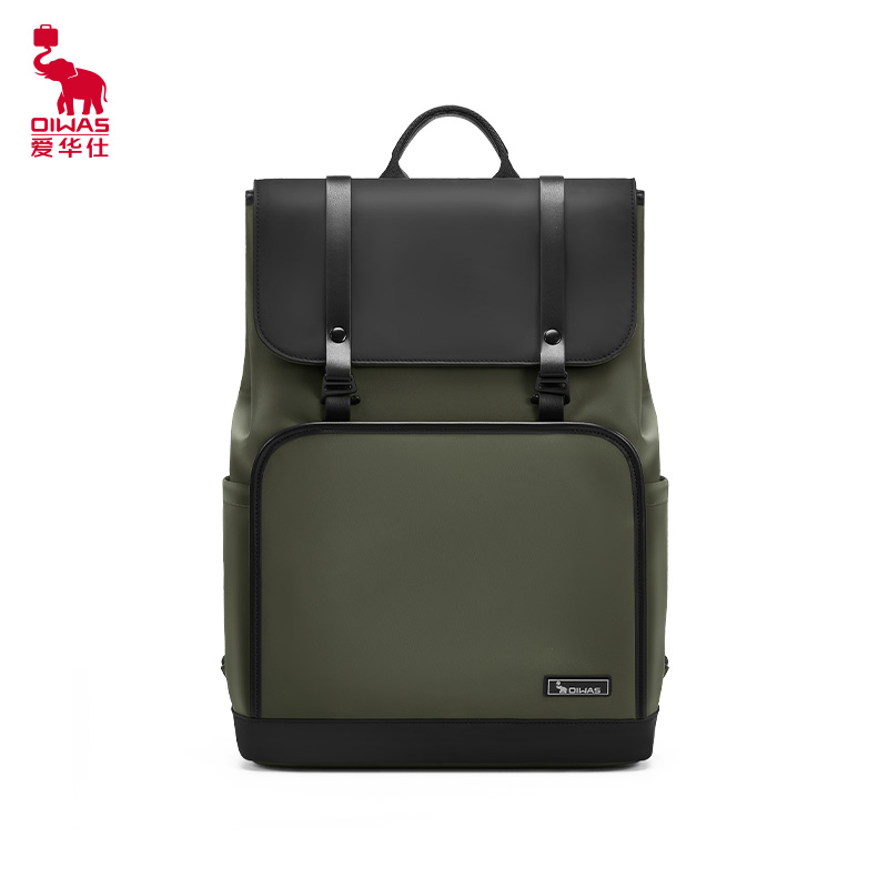 爱华仕(OIWAS) 双肩包 16寸多功能出差电脑包笔记本包  大容量轻奢拼接翻盖旅行包 OCB4832（单位：个） 岩石绿